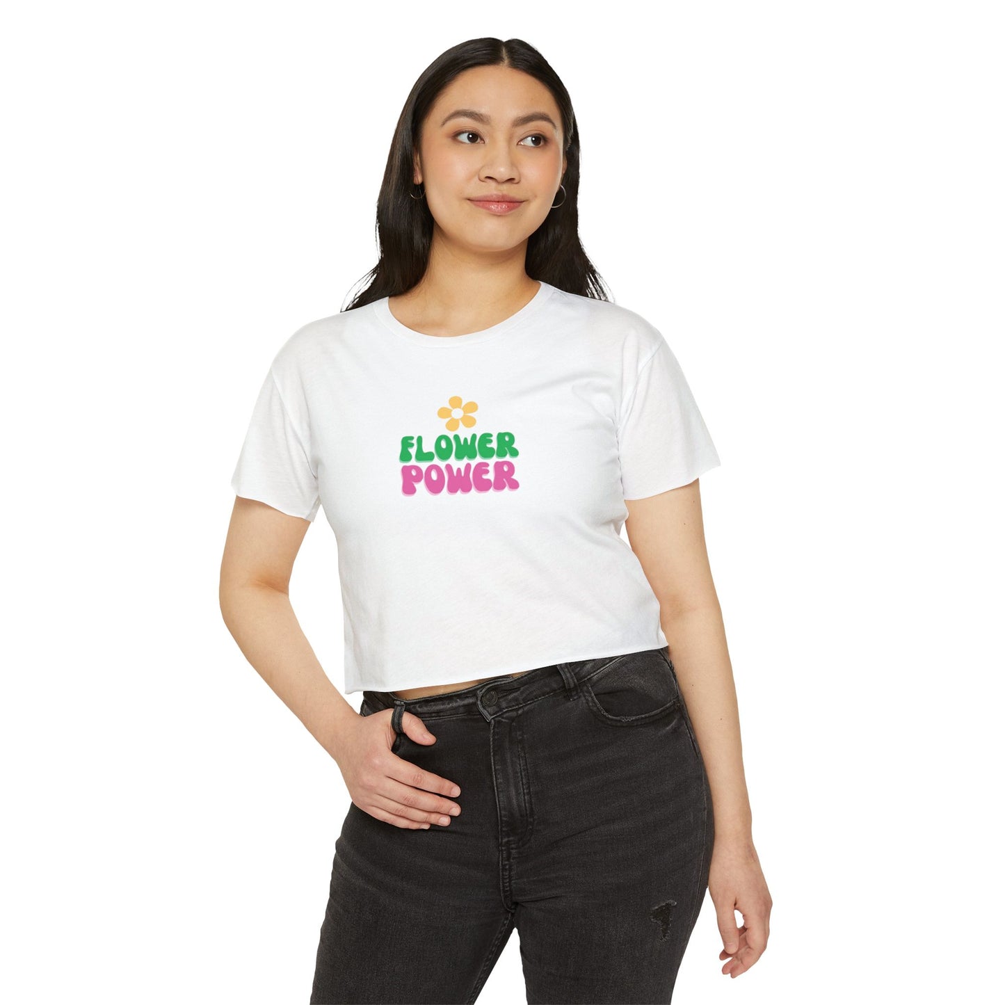 Flower Power Women's Festival Crop Top