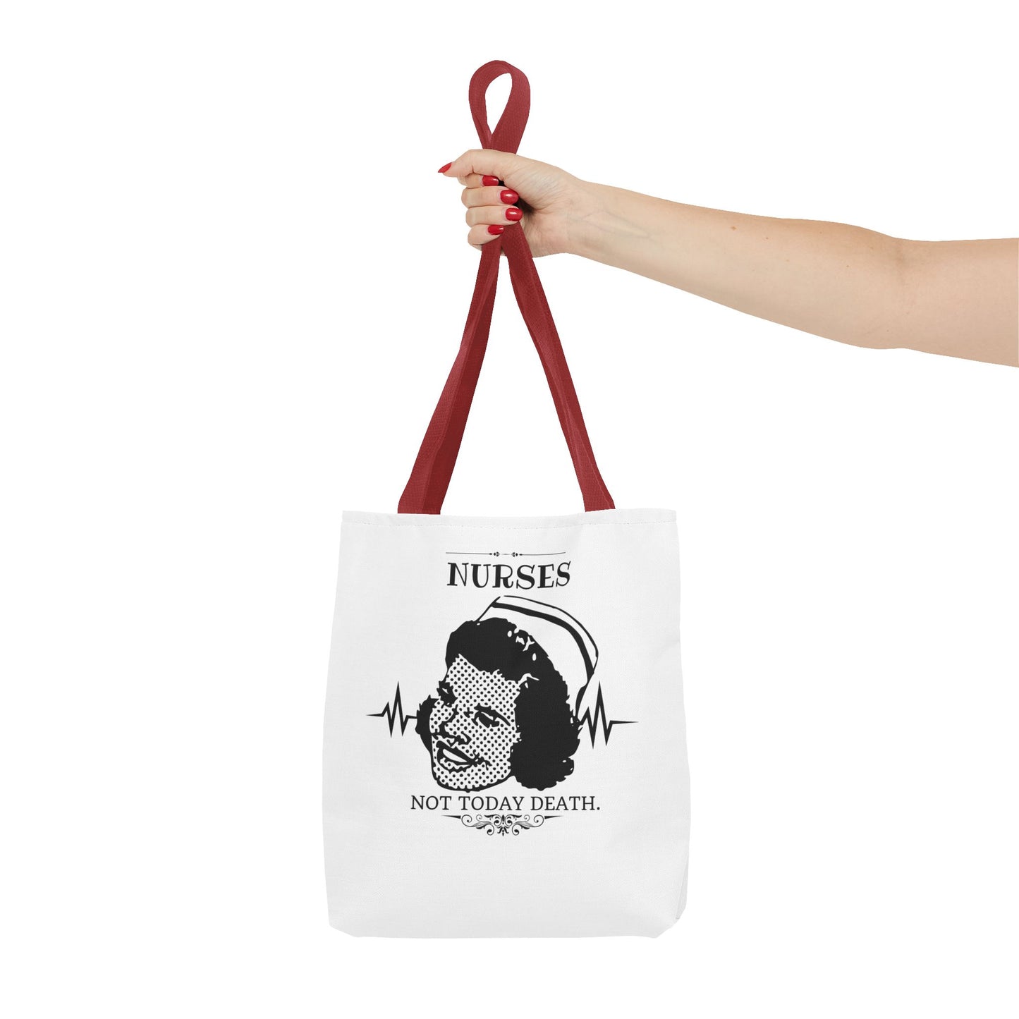 Nurses Tote Bag - "Not Today Death" Fun Design for Healthcare Heroes