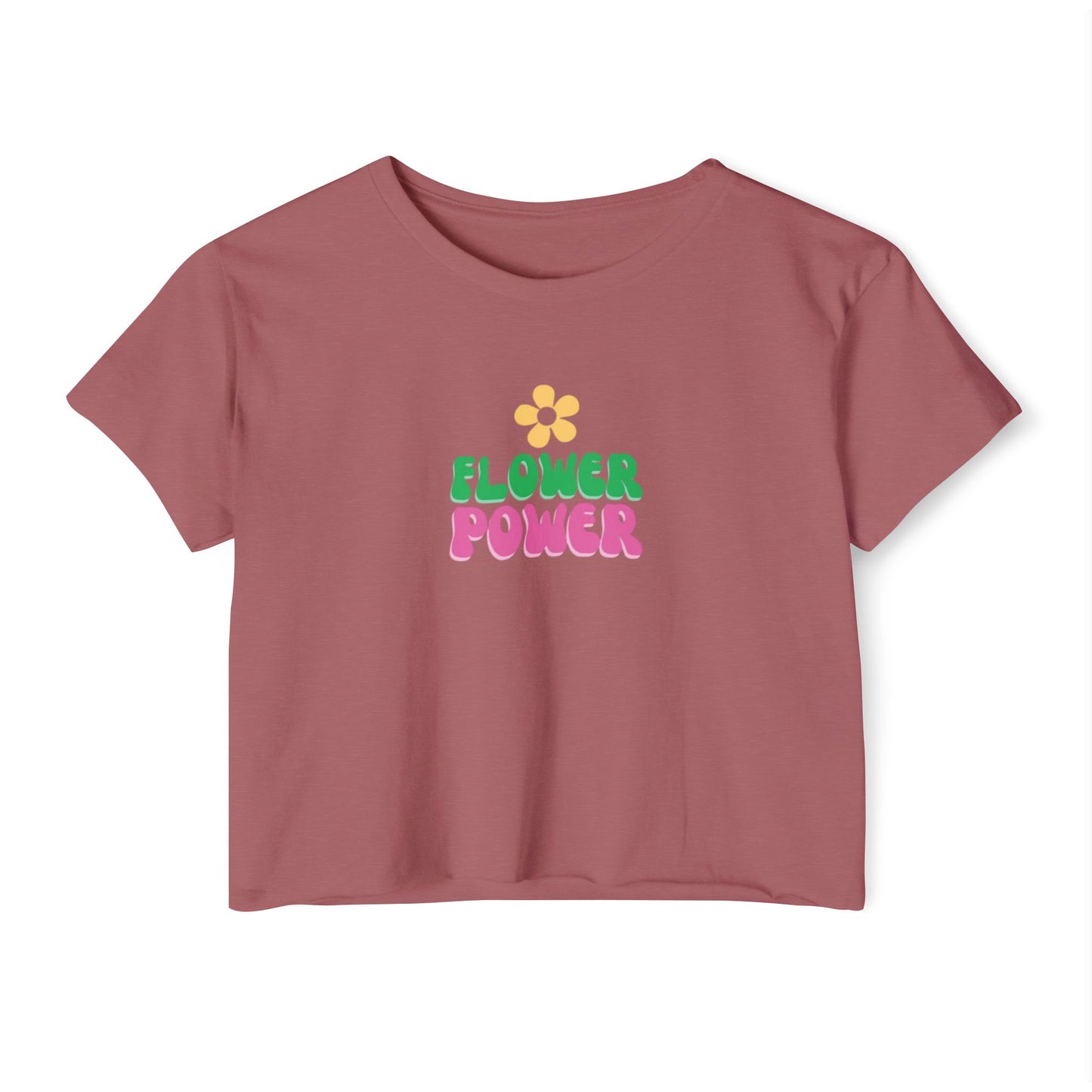 Flower Power Women's Festival Crop Top