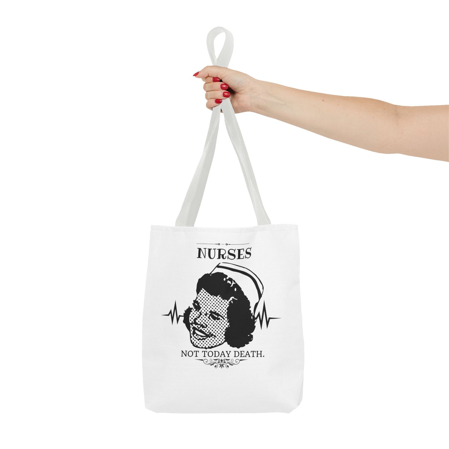 Nurses Tote Bag - "Not Today Death" Fun Design for Healthcare Heroes