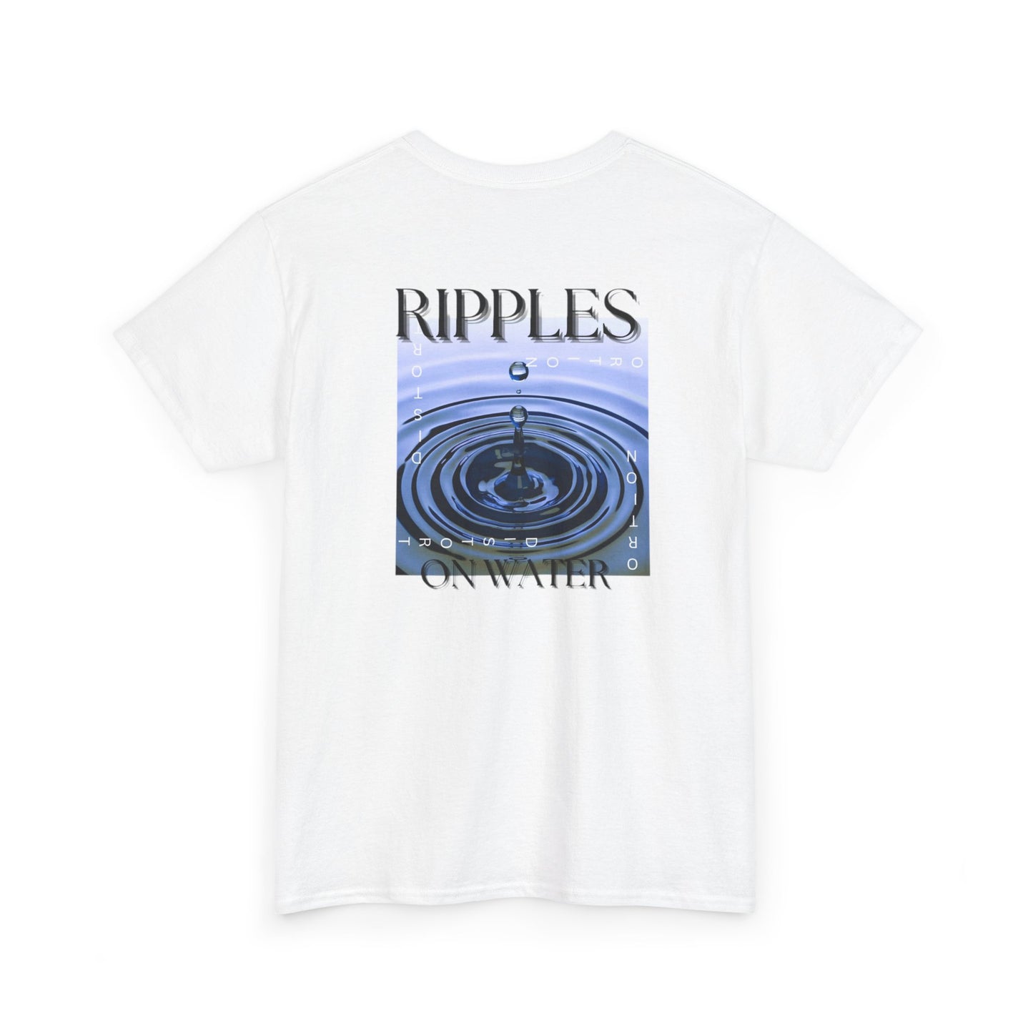 Art of distortion ripples Unisex Heavy Cotton Tee - Unique Water-Themed Graphic Tee