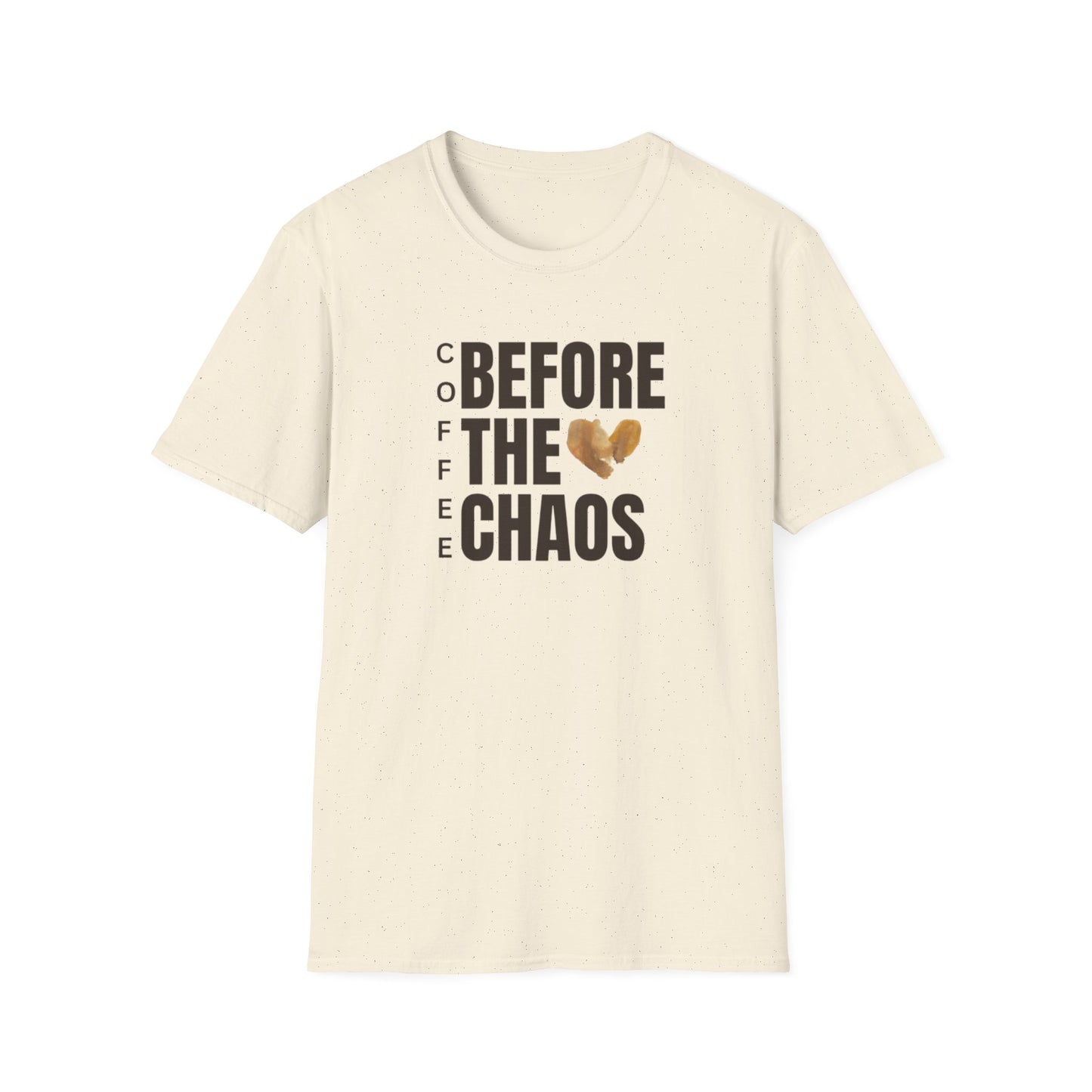 Coffee Before the Chaos Unisex Softstyle T-Shirt - Perfect for Coffee Lovers