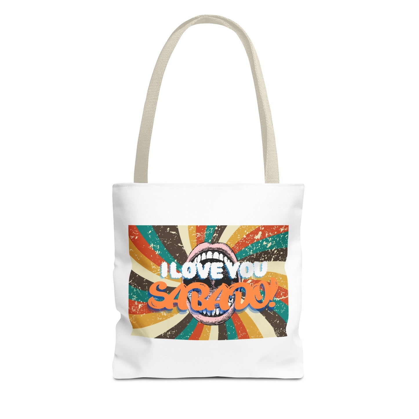 Retro Tote Bag - 'I Love You Sabado' Design for Weekend Vibes