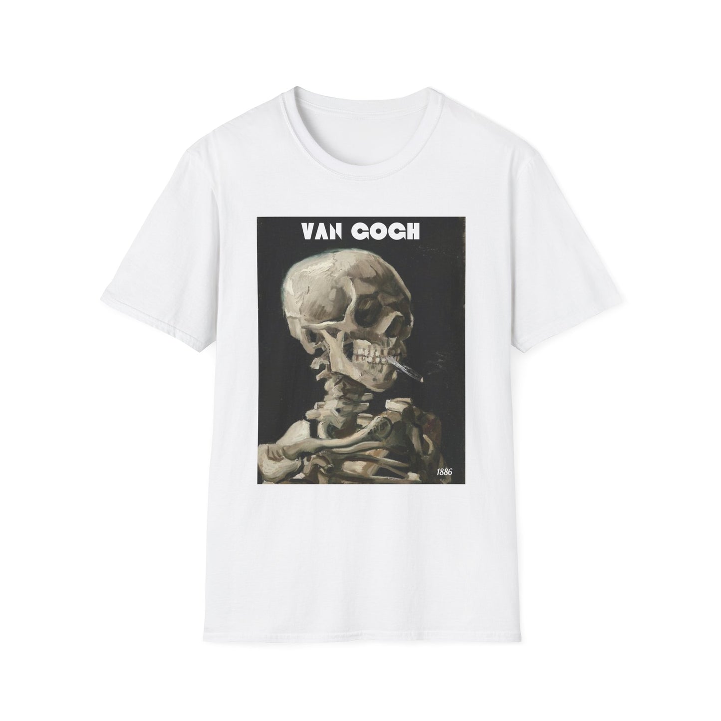 Van Gogh Skeleton Unisex Softstyle T-Shirt - Art Lover Apparel