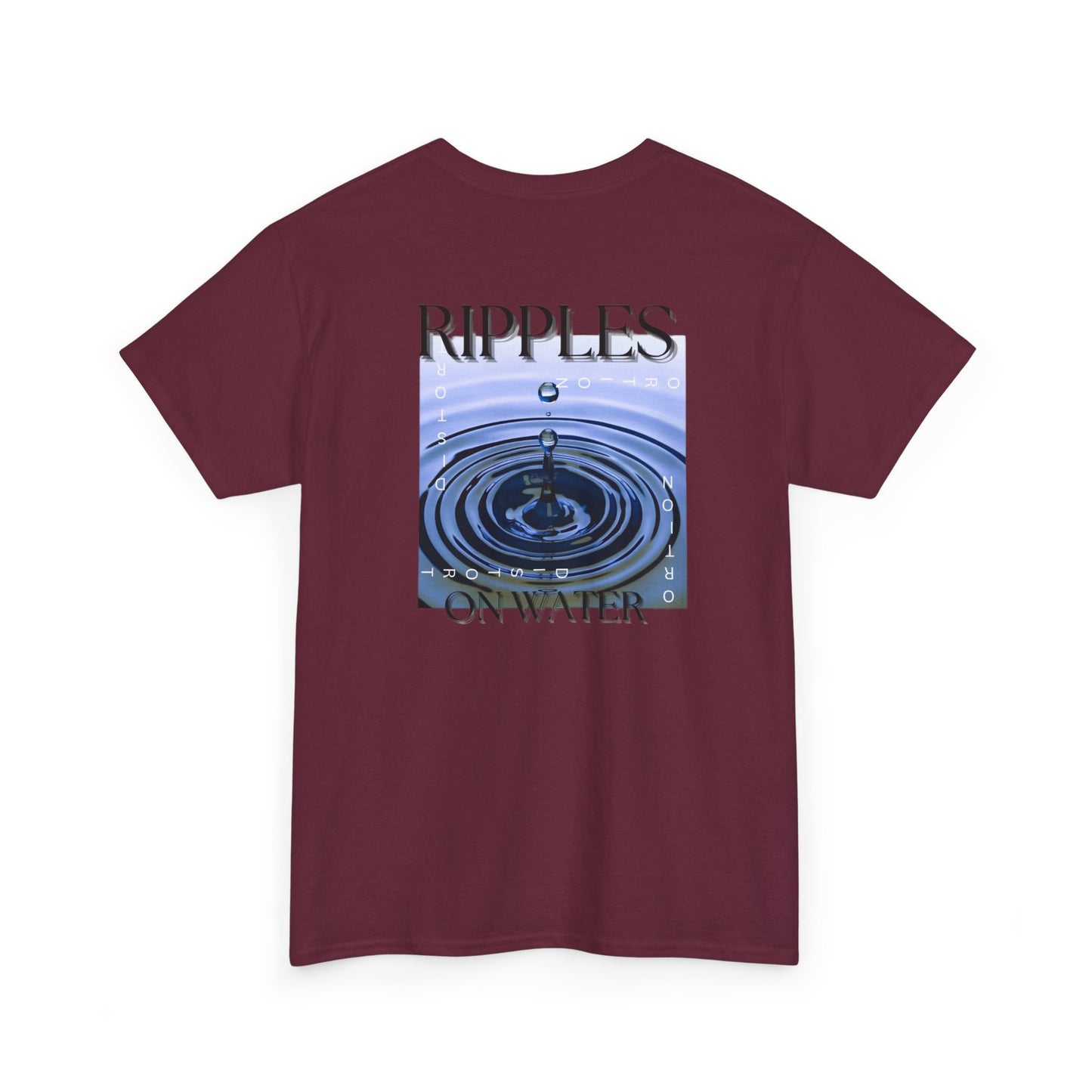 Art of distortion ripples Unisex Heavy Cotton Tee - Unique Water-Themed Graphic Tee