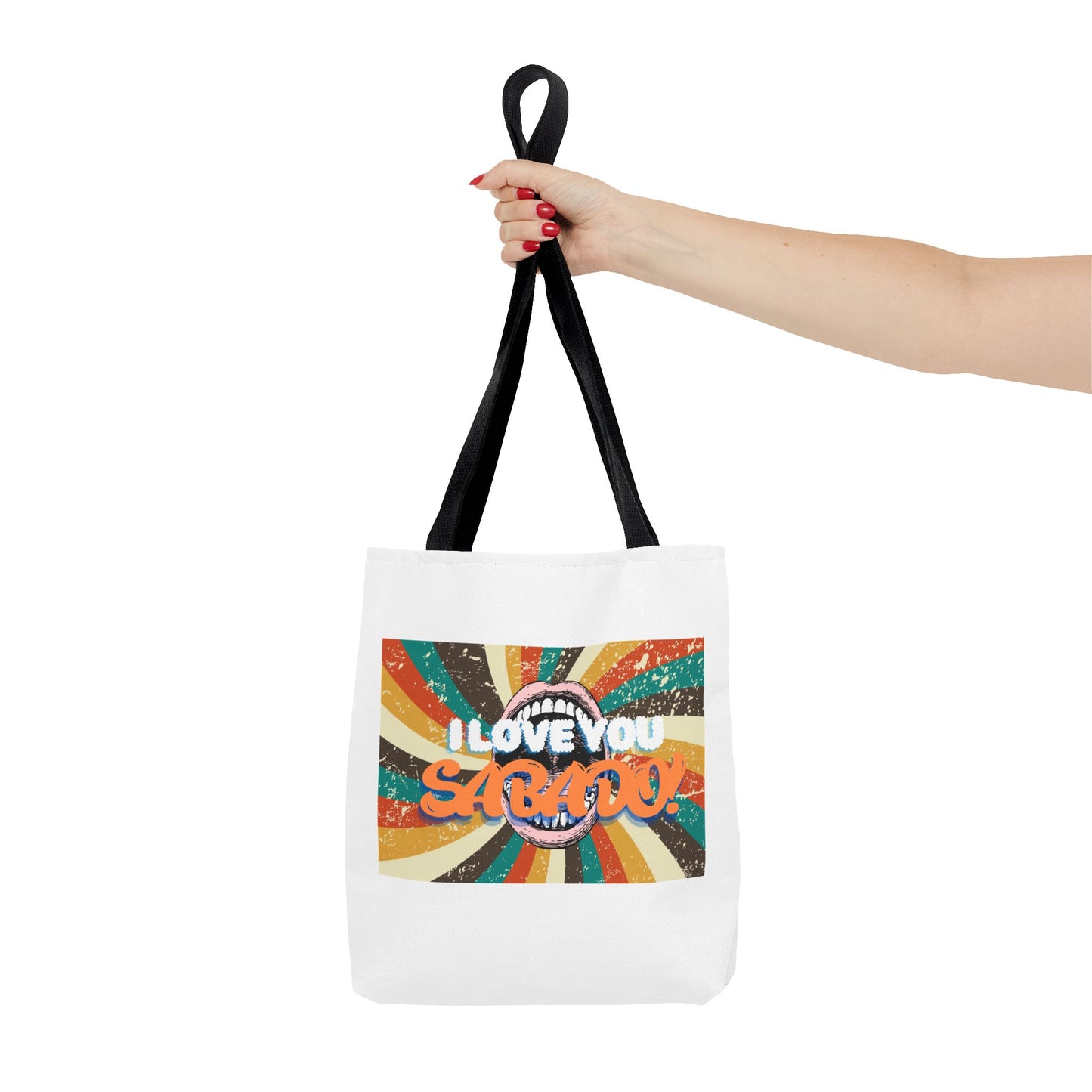 Retro Tote Bag - 'I Love You Sabado' Design for Weekend Vibes