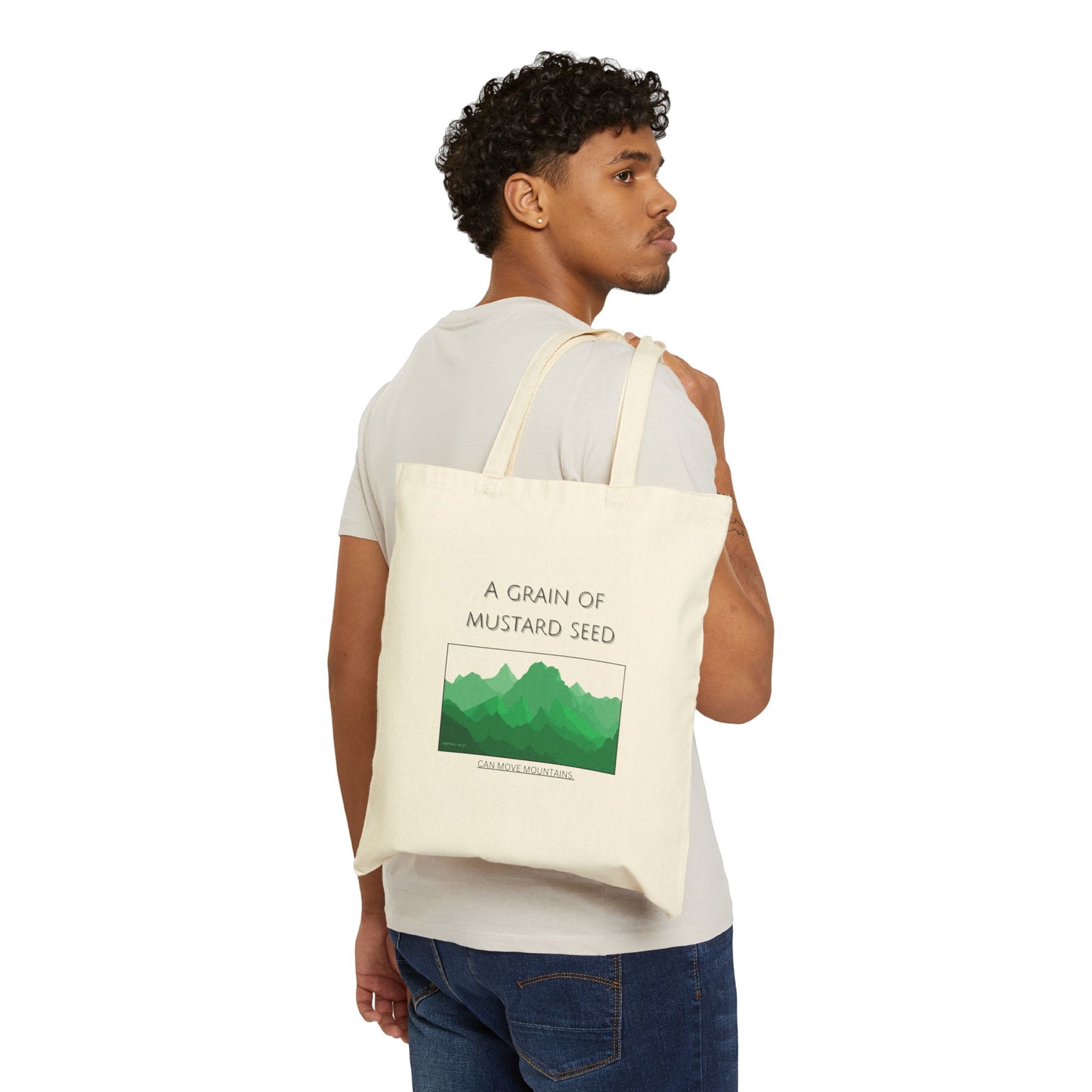 Mustard Green Cotton Canvas Tote Bag