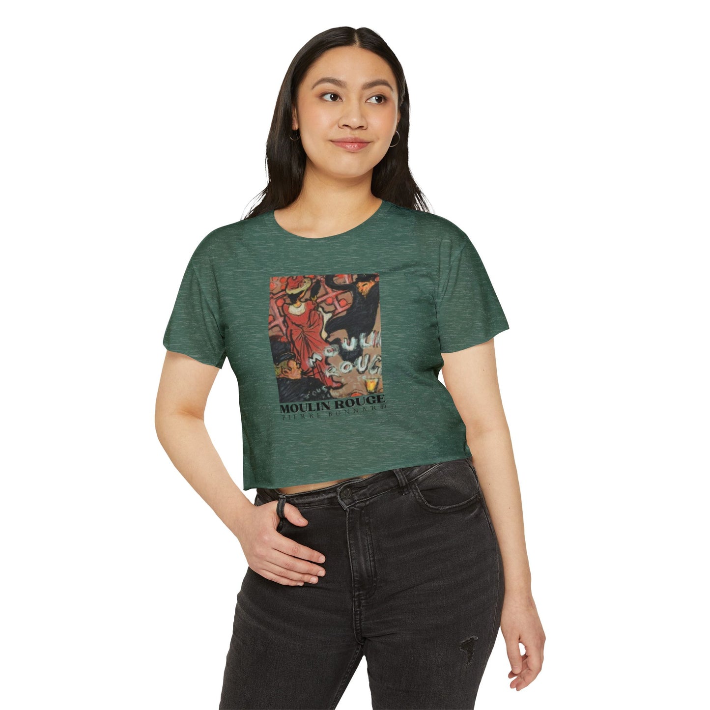 Moulin Rouge Women’s Festival Crop Top – Stylish and Fun T-Shirt for Concerts and Summer Events