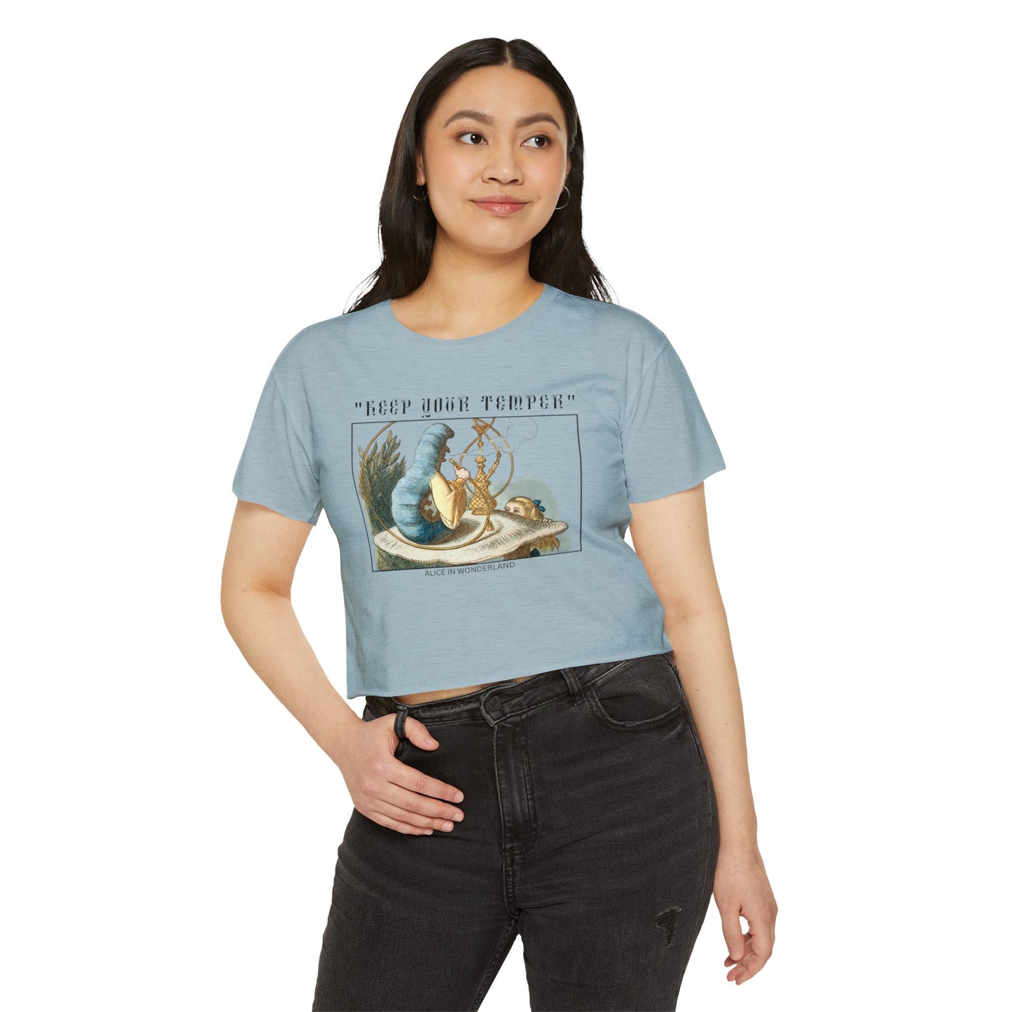 Alice in Wonderland 'Keep Your Temper' Women's Festival Crop Top