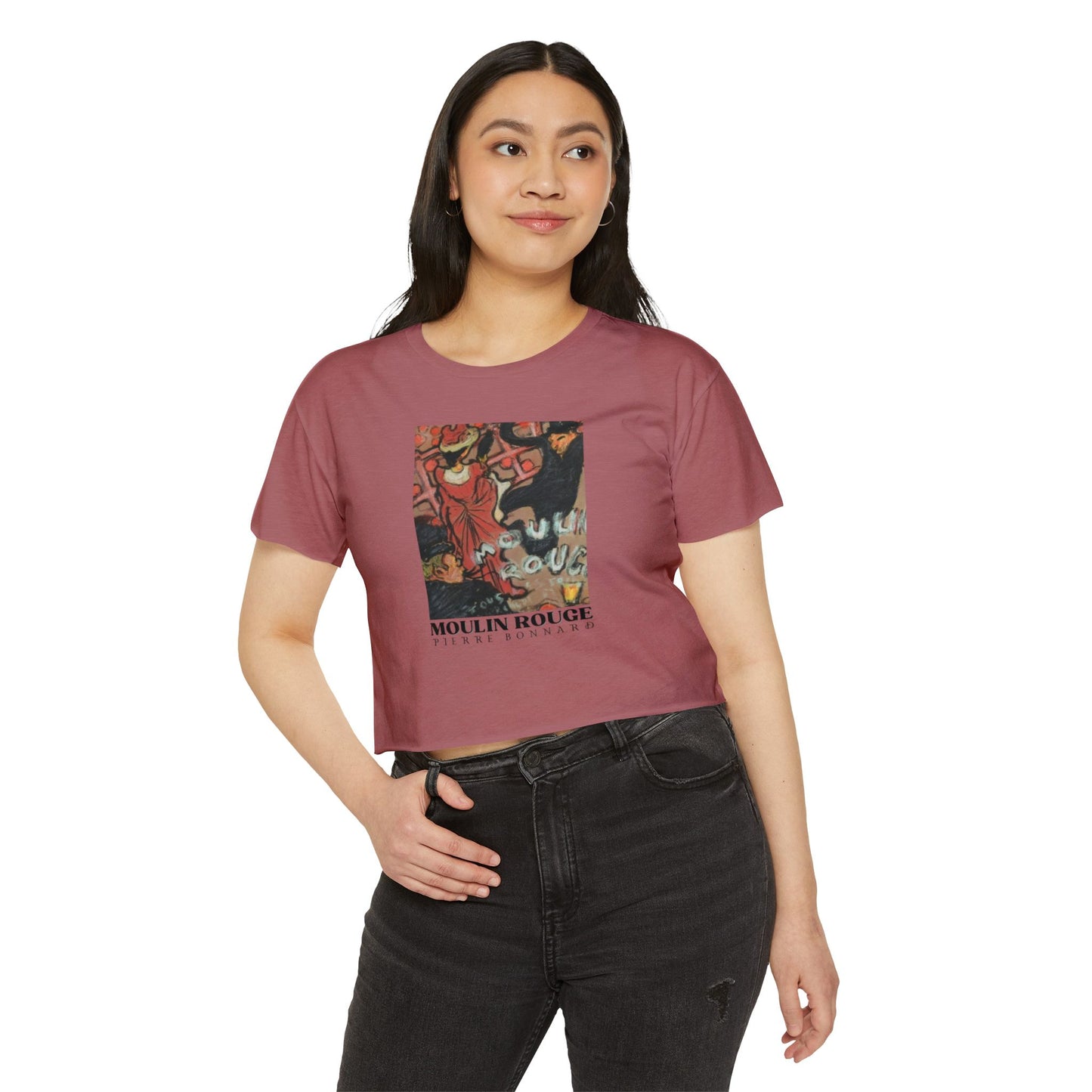 Moulin Rouge Women’s Festival Crop Top – Stylish and Fun T-Shirt for Concerts and Summer Events