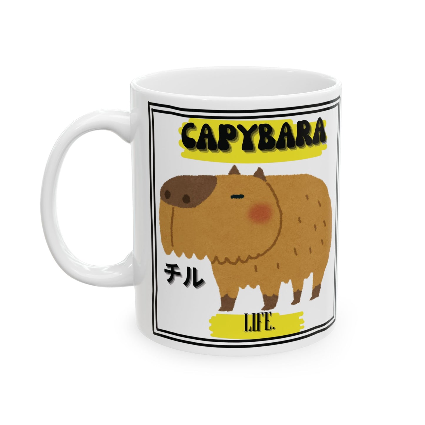 Capybara Ceramic Mug - Cute Animal Design, Perfect Gift for Animal Lovers