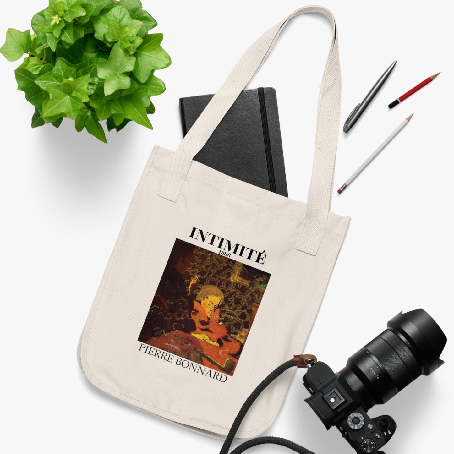 Organic Canvas Tote Bag - "Intimité" by Pierre Bonnard