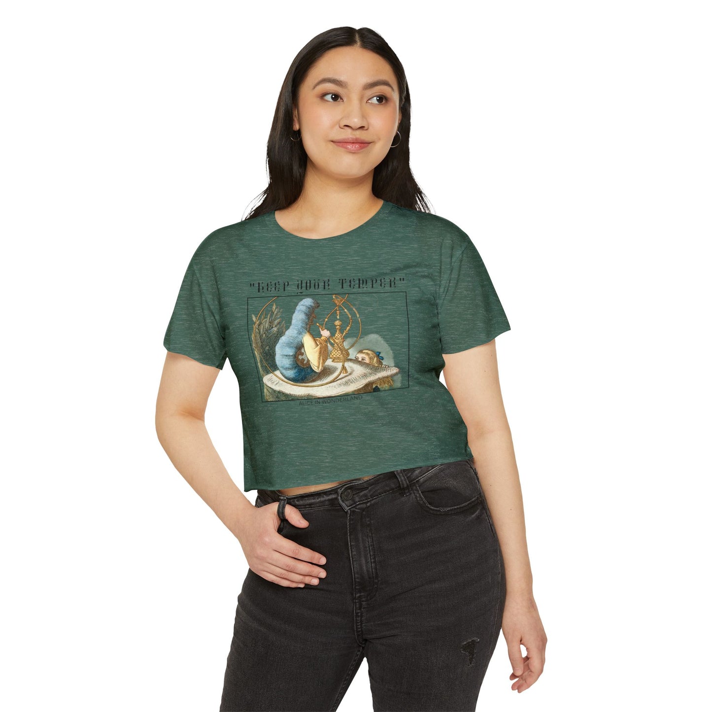 Alice in Wonderland 'Keep Your Temper' Women's Festival Crop Top