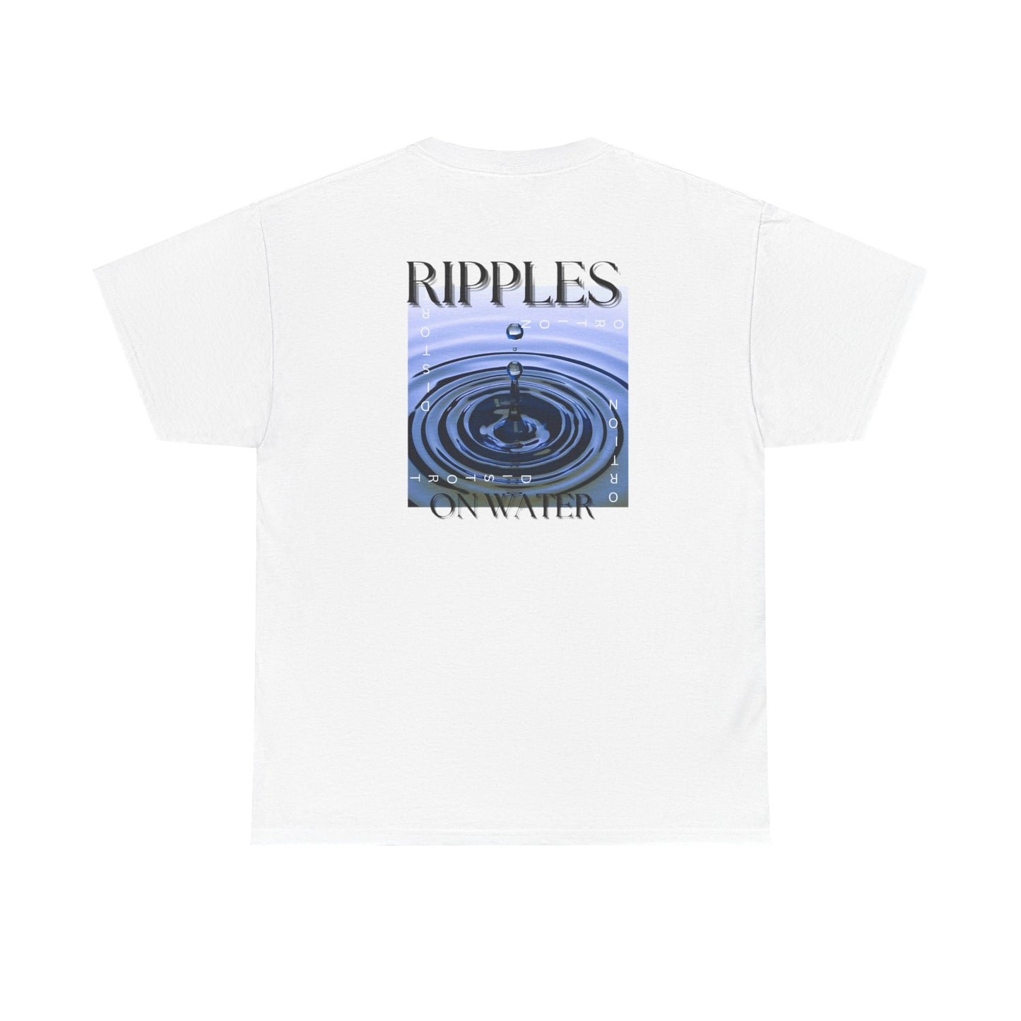 Art of distortion ripples Unisex Heavy Cotton Tee - Unique Water-Themed Graphic Tee