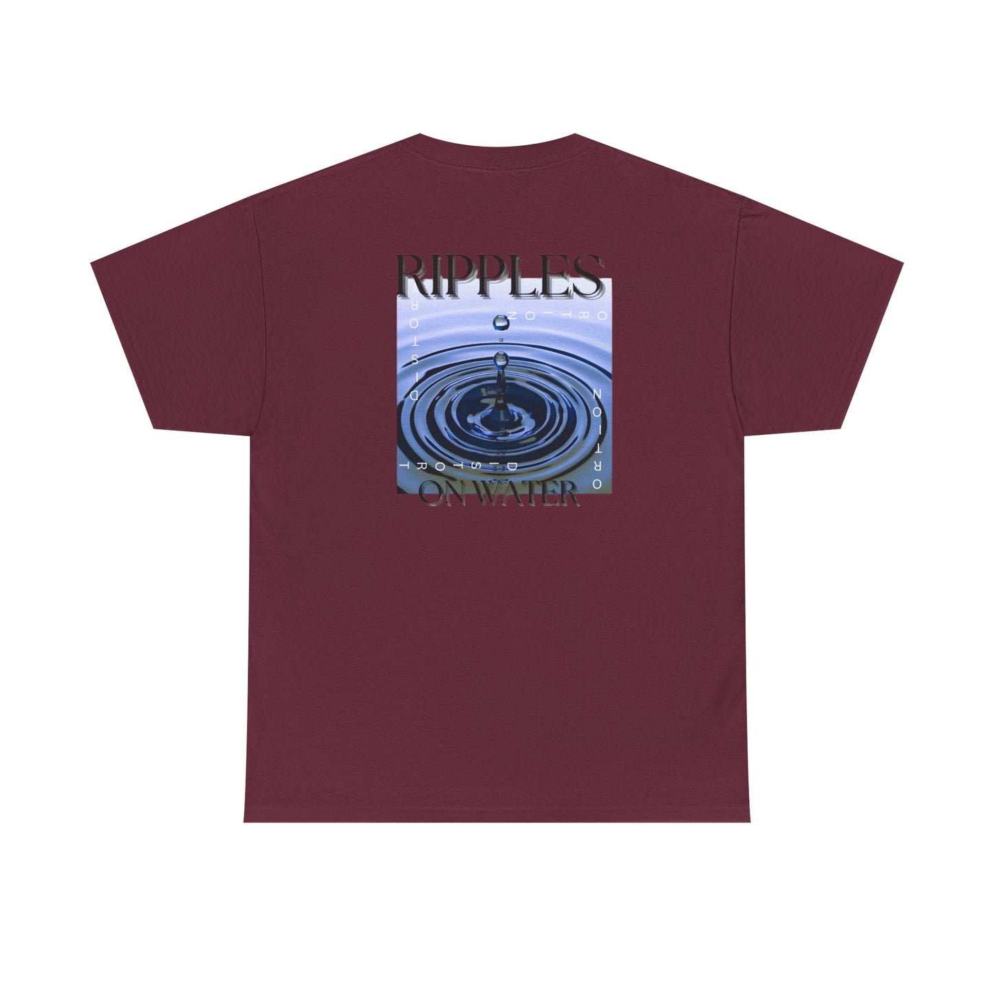 Art of distortion ripples Unisex Heavy Cotton Tee - Unique Water-Themed Graphic Tee