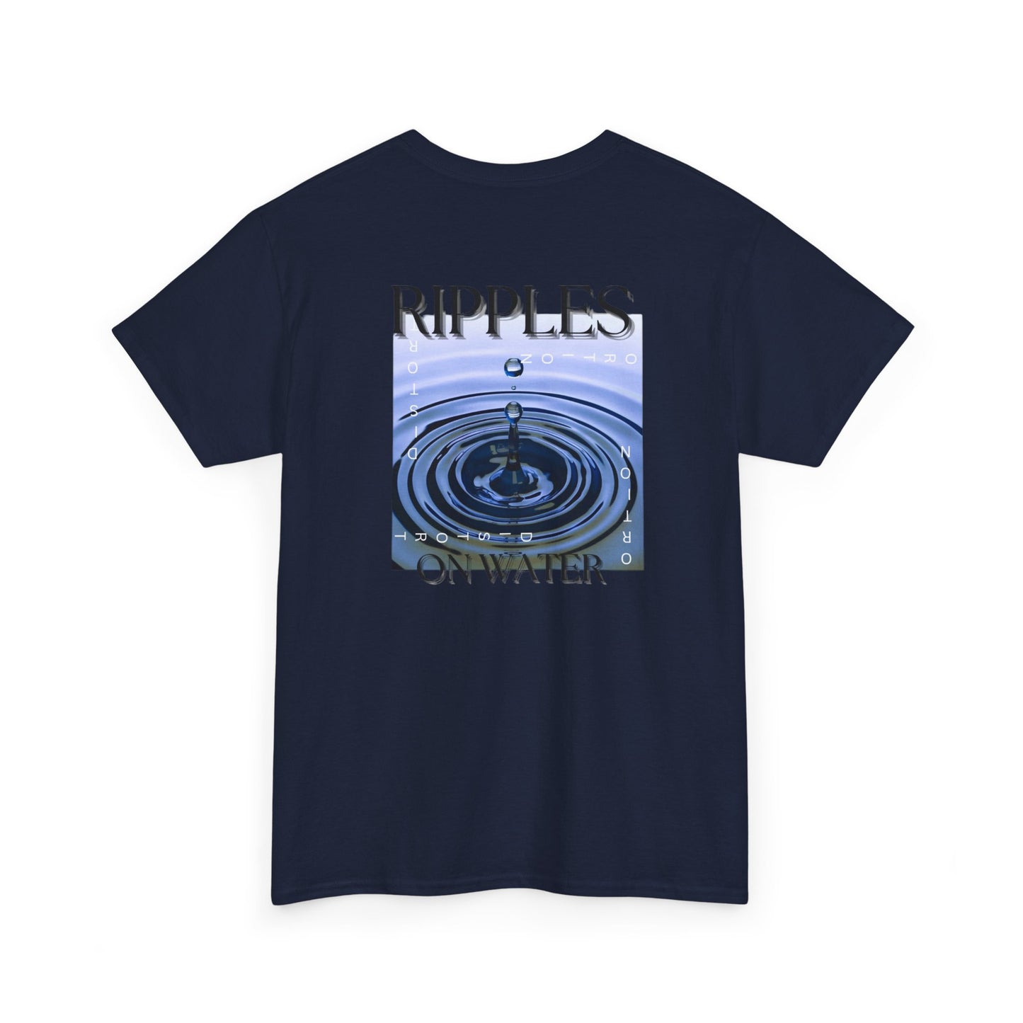 Art of distortion ripples Unisex Heavy Cotton Tee - Unique Water-Themed Graphic Tee