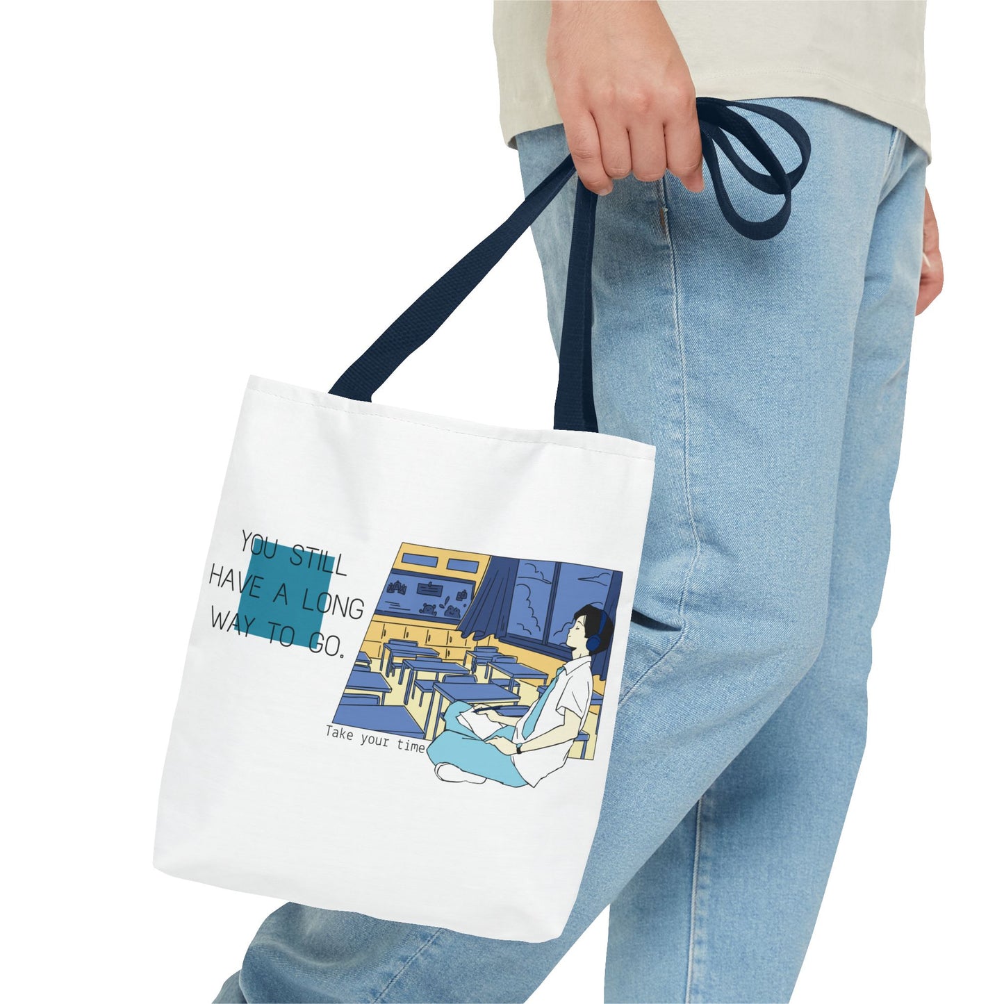 Inspirational Tote Bag - 'You Still Have a Long Way to Go' Design