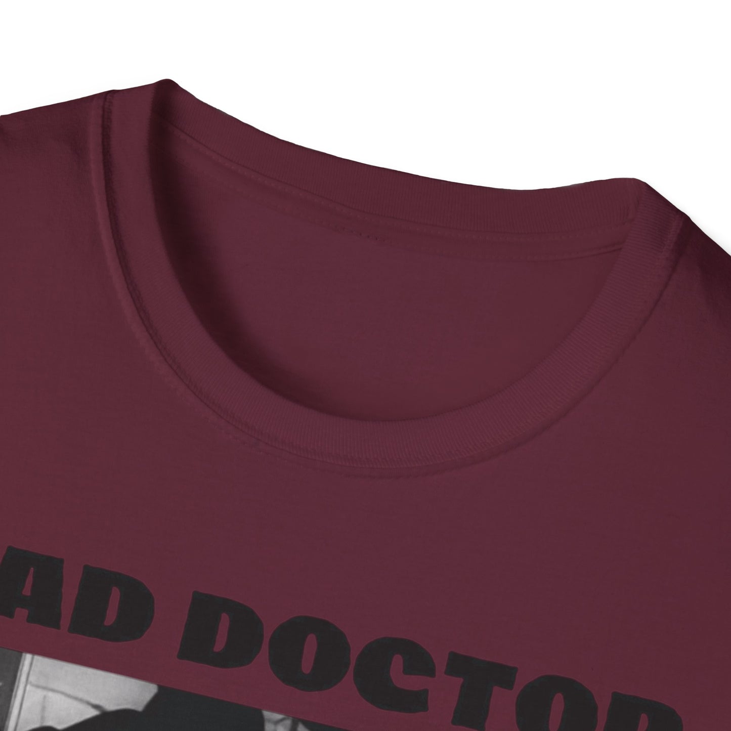 Mad Doctor Unisex Softstyle T-Shirt - Fun Graphic Tee for Halloween and Horror Fans