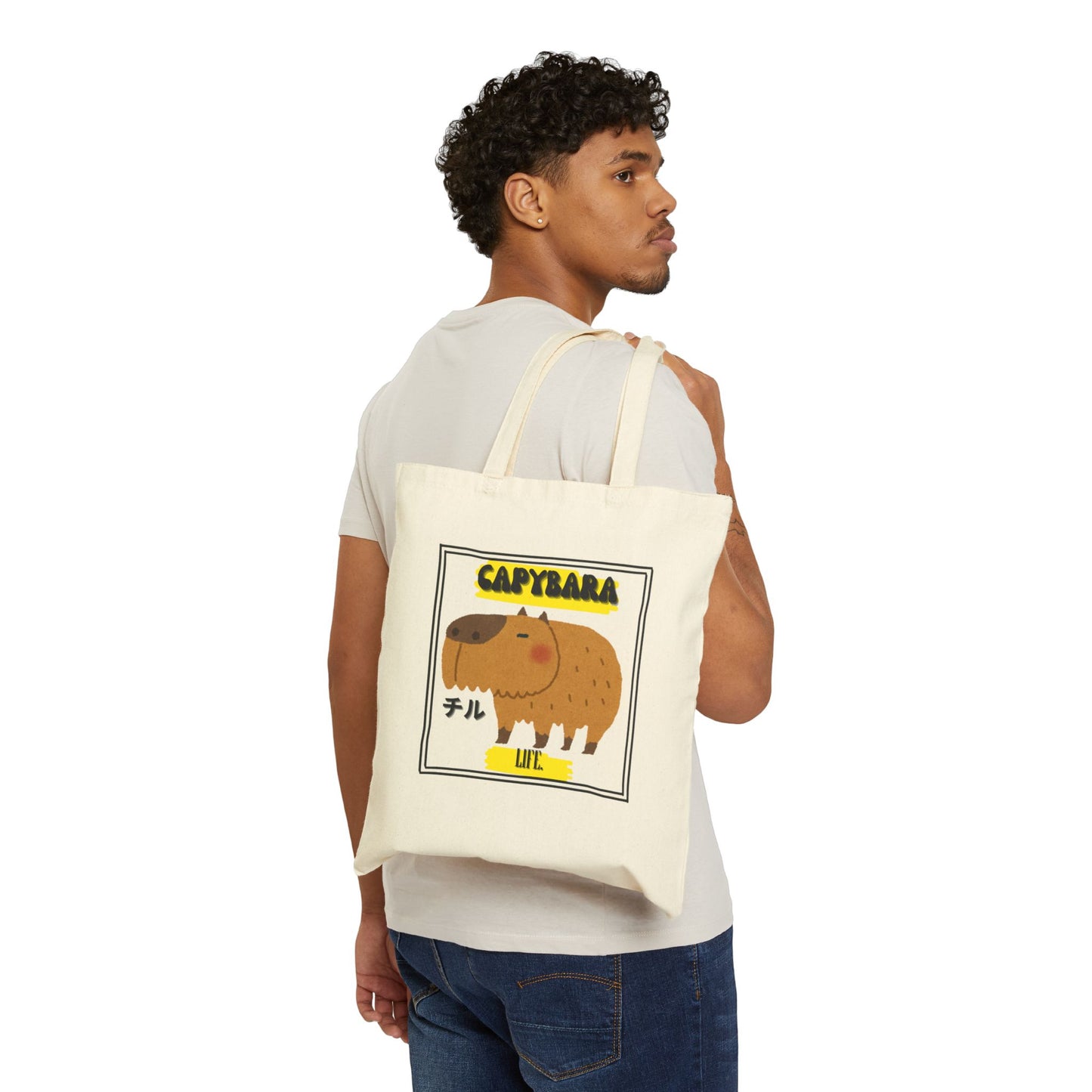 Capybara life Cotton Canvas Tote Bag