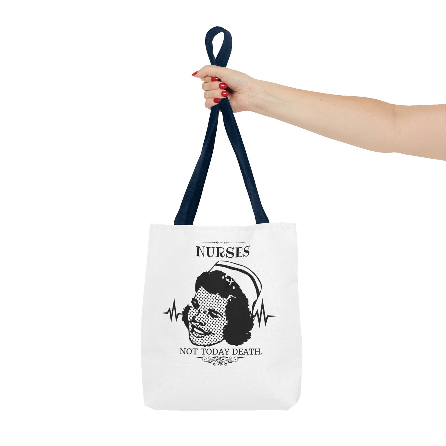 Nurses Tote Bag - "Not Today Death" Fun Design for Healthcare Heroes