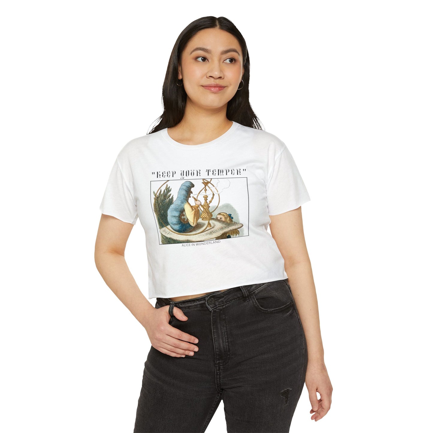 Alice in Wonderland 'Keep Your Temper' Women's Festival Crop Top