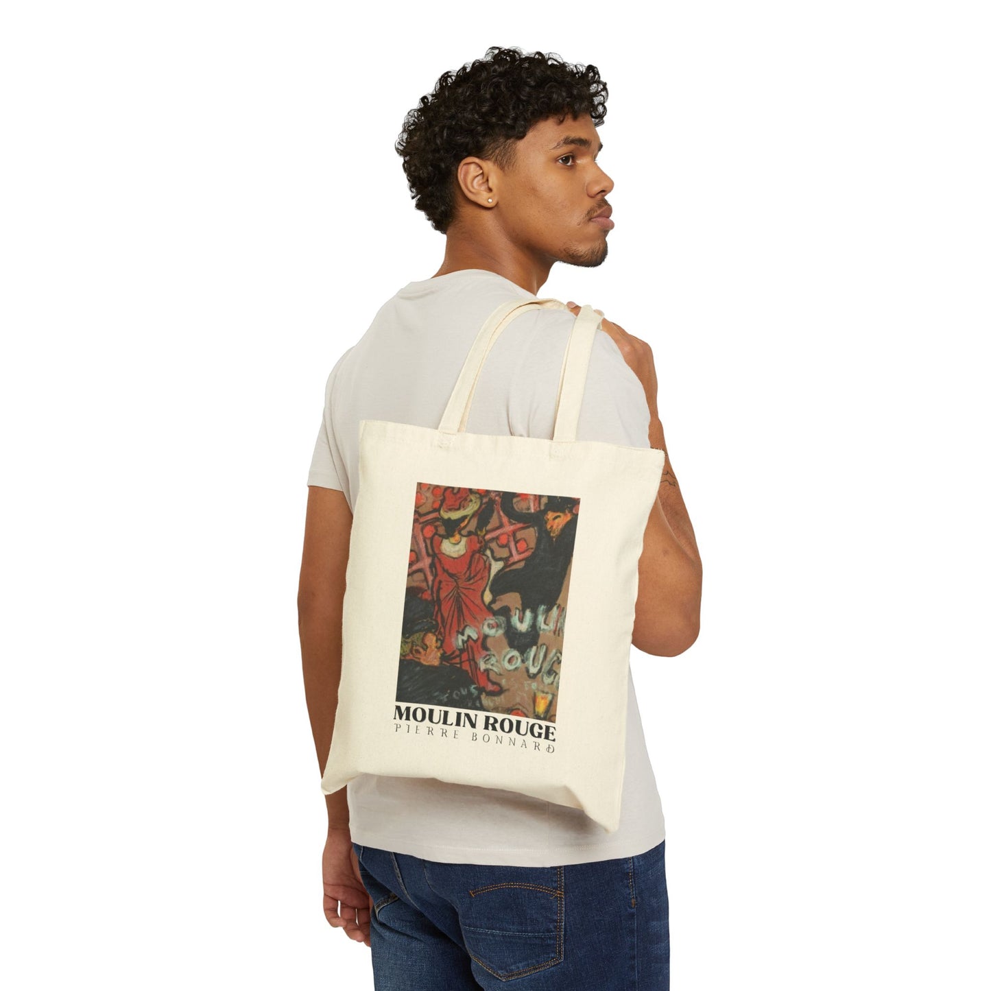 Vintage Moulin Rouge Cotton Canvas Tote Bag