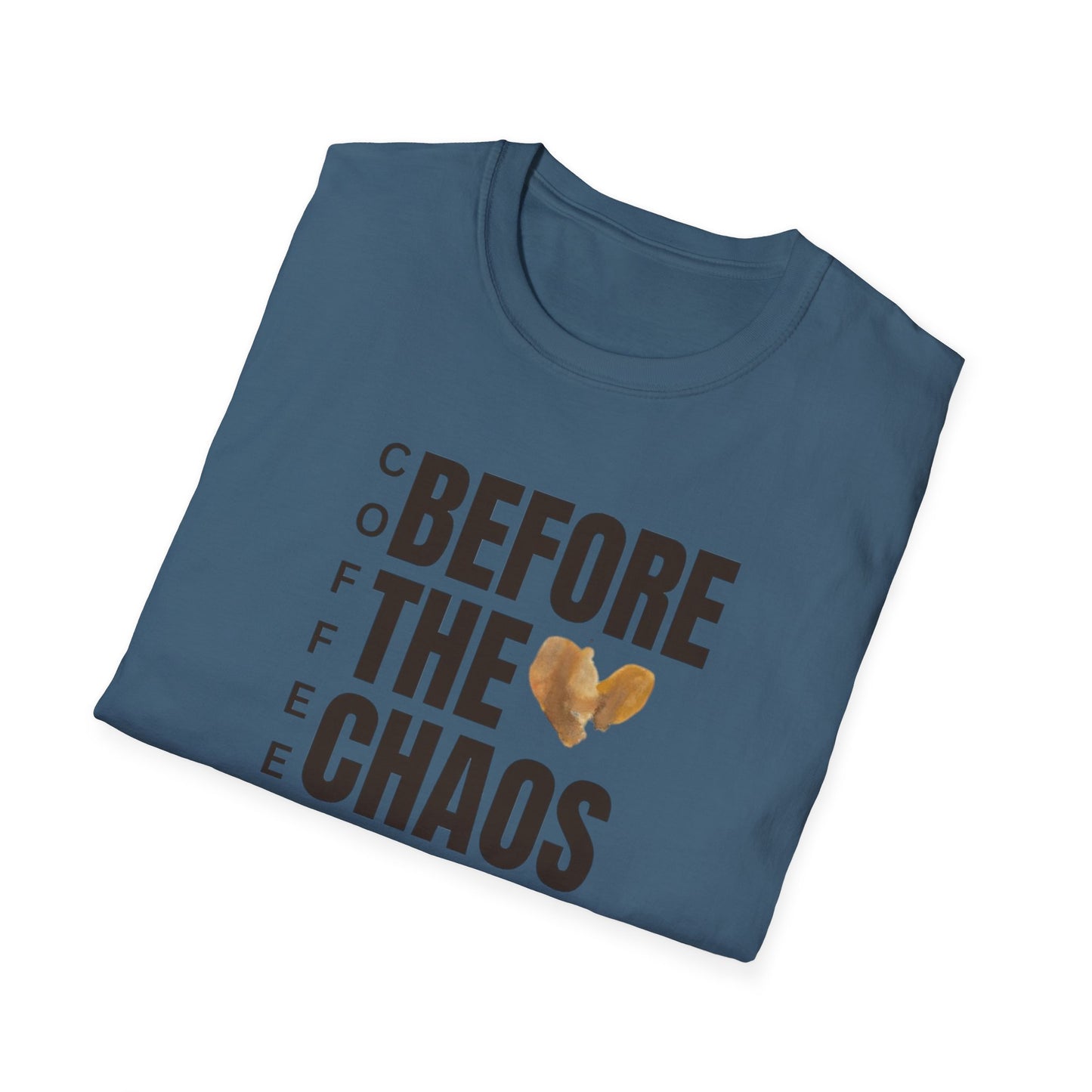 Coffee Before the Chaos Unisex Softstyle T-Shirt - Perfect for Coffee Lovers