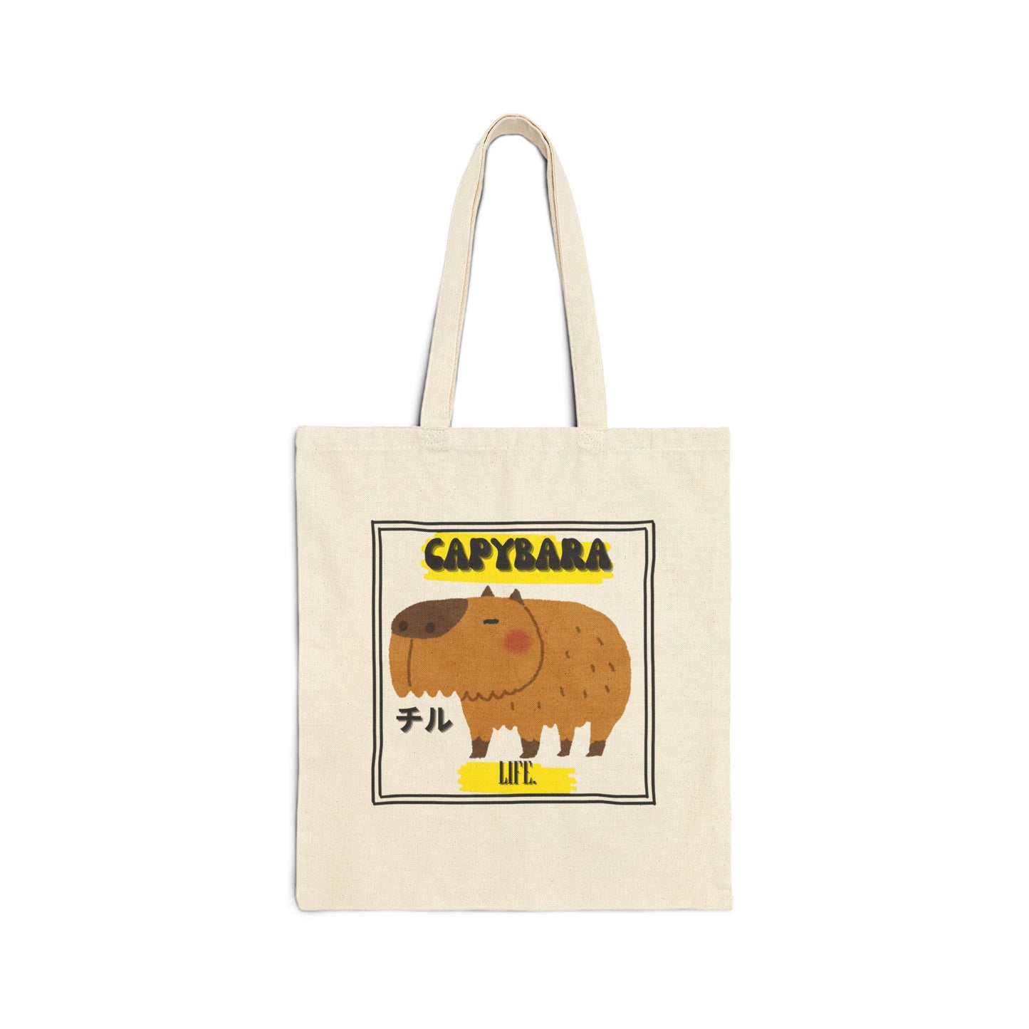 Capybara life Cotton Canvas Tote Bag