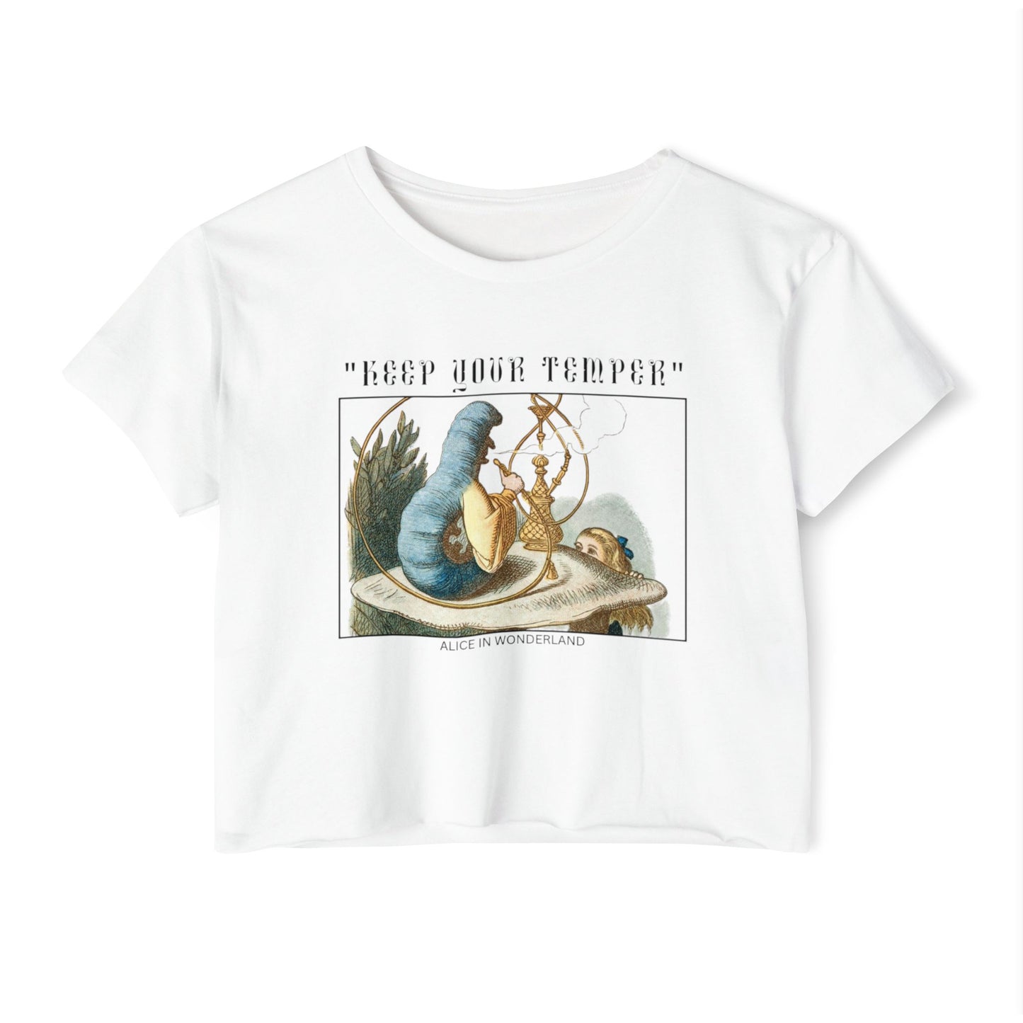 Alice in Wonderland 'Keep Your Temper' Women's Festival Crop Top