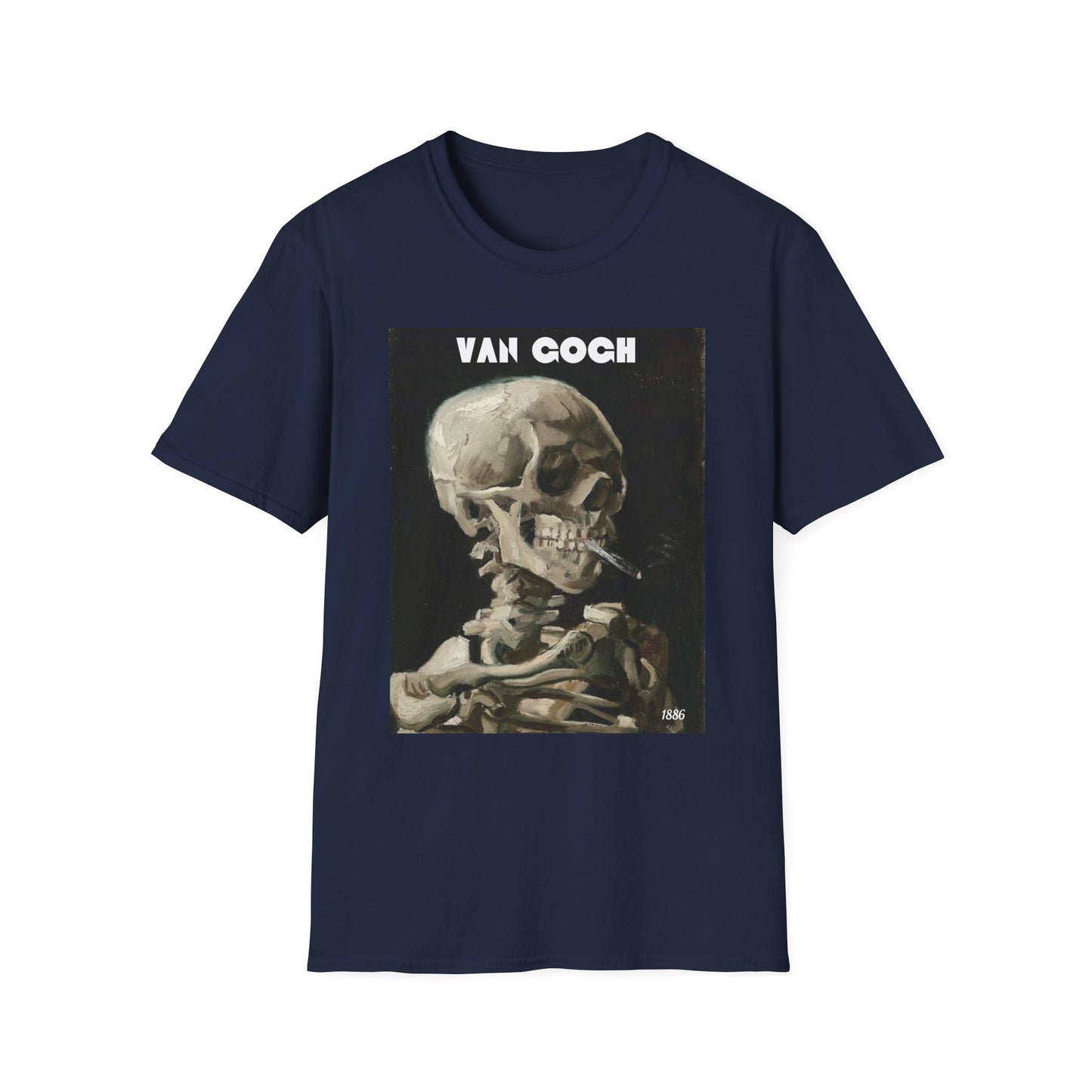 Van Gogh Skeleton Unisex Softstyle T-Shirt - Art Lover Apparel