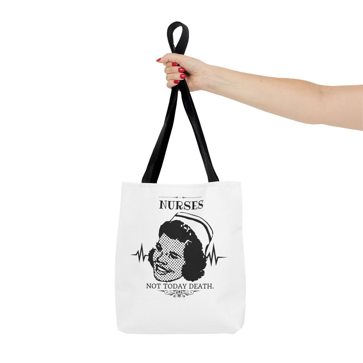 Nurses Tote Bag - "Not Today Death" Fun Design for Healthcare Heroes