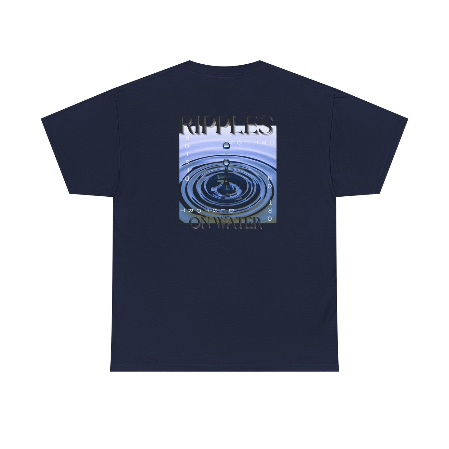 Art of distortion ripples Unisex Heavy Cotton Tee - Unique Water-Themed Graphic Tee