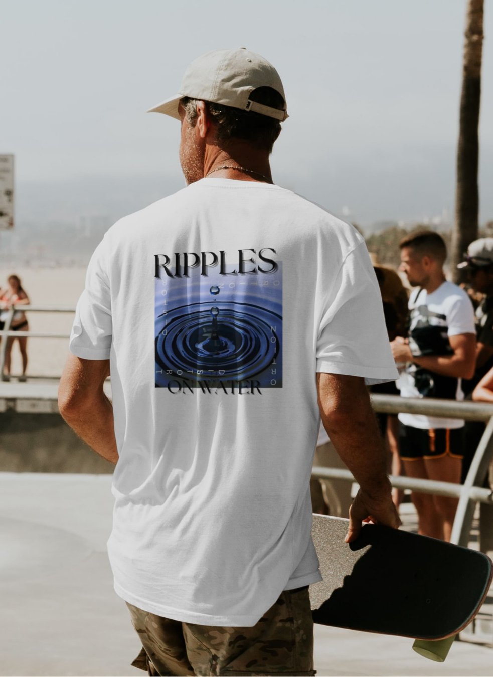 Art of distortion ripples Unisex Heavy Cotton Tee - Unique Water-Themed Graphic Tee