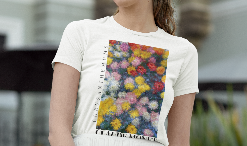 Monet Floral Unisex T-Shirt - Art Inspired Vintage Design