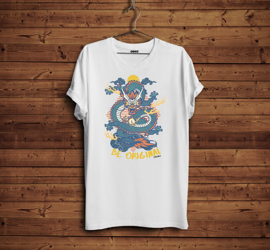 "The origz Be Original Dragon Graphic Tee - Unisex Jersey Short Sleeve T-Shirt