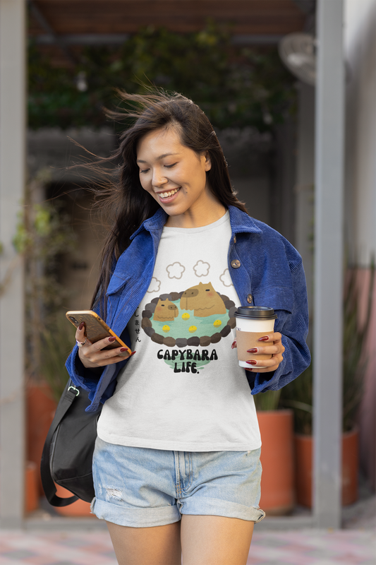 Capybara Life Unisex Softstyle T-Shirt - Cute Animal Graphic Tee for Animal Lovers