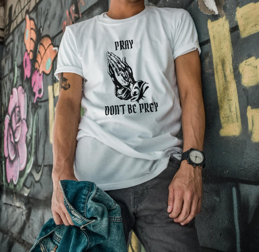 Unisex Softstyle T-Shirt - "Pray, Don't Be Prey" Inspirational Tee